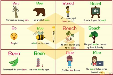 Homophones .